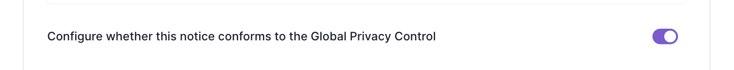 Privacy Notice GPC Configuration
